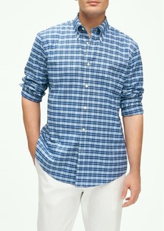 Brooks Brothers Check Stretch Button-Down Oxford Shirt