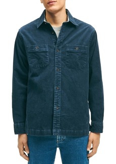 Brooks Brothers Cotton Blend Corduroy Shirt Jacket in Outer Space at Nordstrom Rack