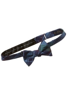 Brooks Brothers Dark Blue Madras Bow Tie