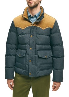 Brooks Brothers Denim Down Puffer Jacket at Nordstrom