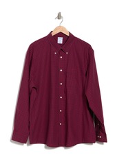 Brooks Brothers Gingham Dobby Print Long Sleeve Shirt in Red at Nordstrom Rack