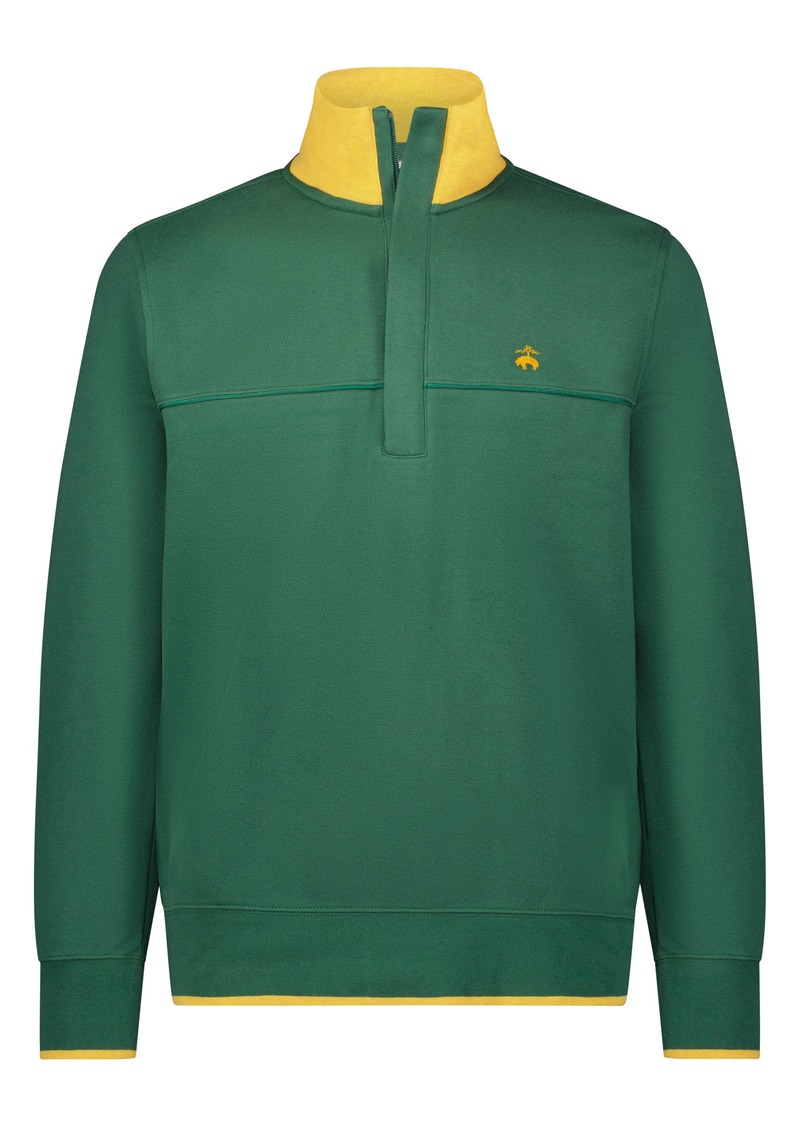 Brooks Brothers Half Zip Green Pullover in Hunter Green at Nordstrom Rack