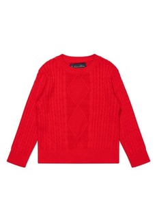 Brooks Brothers Kids' Cable Cotton Crewneck Sweater