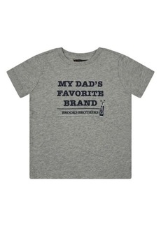 Brooks Brothers Kids' Dad's Favorite Brand Flocked Graphic T-Shirt
