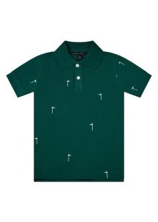 Brooks Brothers Kids' Embroidered Golf Flag Piqué Polo