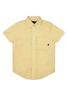 Brooks Brothers Kids' Gingham Short Sleeve Cotton Button-Down Shirt