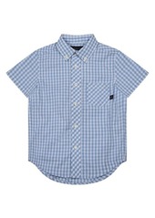 Brooks Brothers Kids' Gingham Short Sleeve Cotton Button-Down Shirt