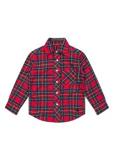 Brooks Brothers Kids' Tartan Cotton Flannel Button-Up Shirt