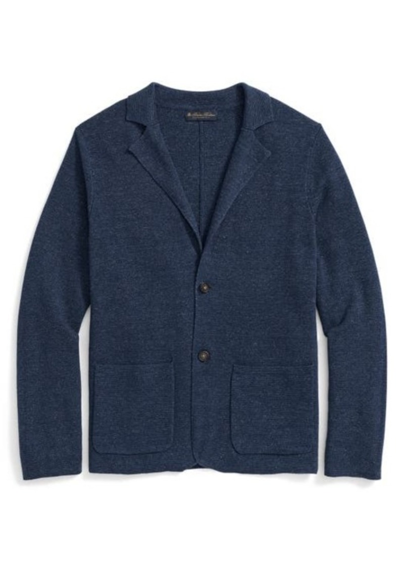 Brooks Brothers Linen & Cotton Notched Lapel Cardigan