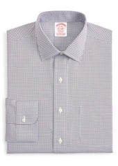 Brooks Brothers Madison Classic Fit Stretch Plaid Dress Shirt in Very Blue at Nordstrom