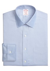 Brooks Brothers Madison Fit Solid Non-Iron Cotton Dress Shirt in Open Blue at Nordstrom Rack