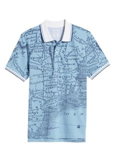 Brooks Brothers Map Print Polo