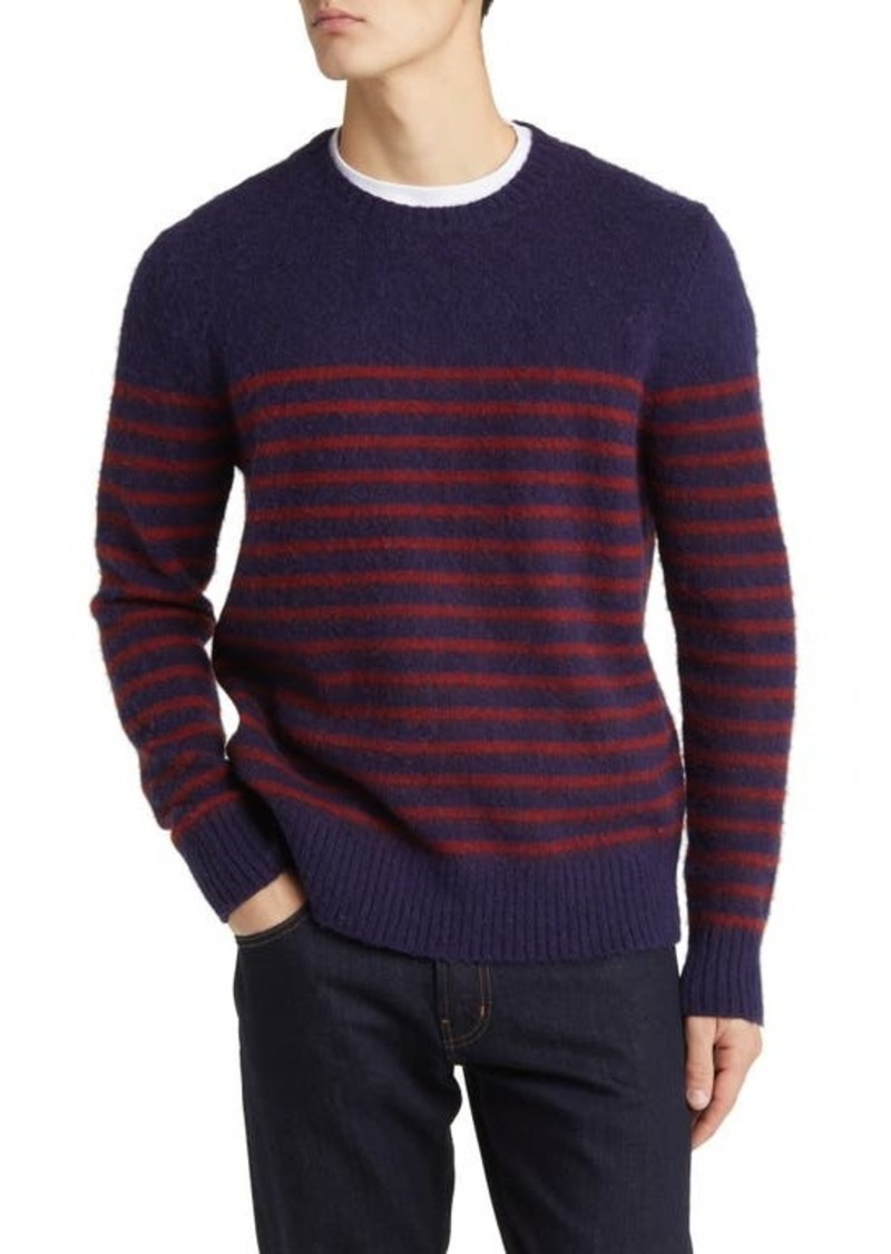 Brooks Brothers Mariner Stripe Brushed Wool Sweater