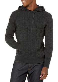 Brooks Brothers Men's Cotton Cable Knit Hooded Sweater