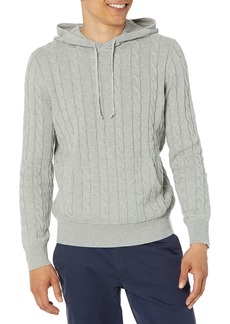 Brooks Brothers Men's Cotton Cable Knit Hoodie Sweater