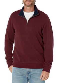Brooks Brothers Men's Double-Face Cotton Stretch Half-Zip Sweatshirt