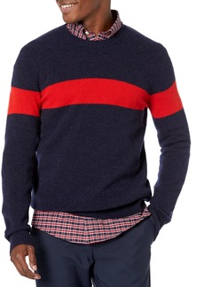 Brooks Brothers Men's English Lambswool Long Sleeve Crew Neck Chest Sweater