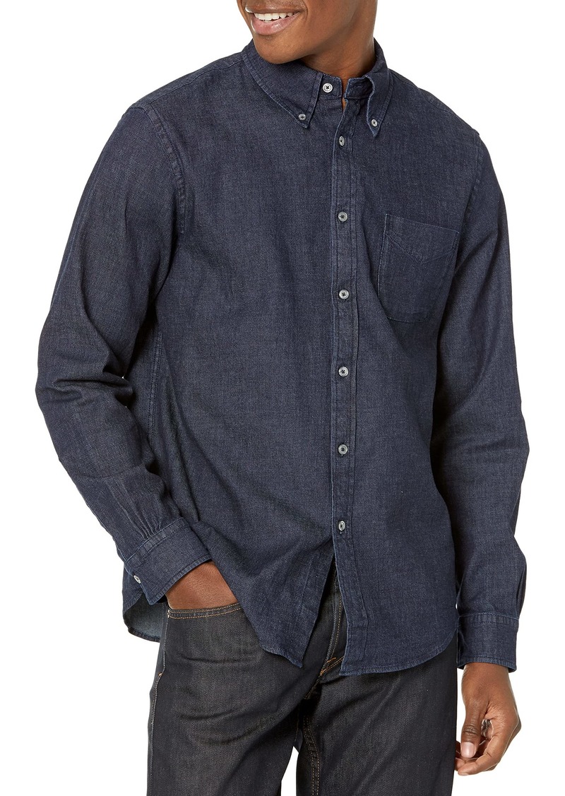 Brooks Brothers Men's Long Sleeve Button Down Denim Stretch Sport Shirt