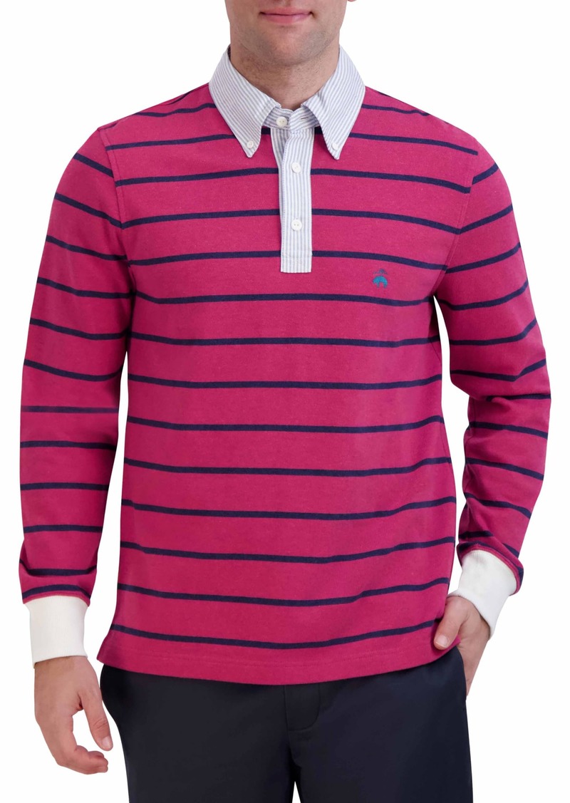 Brooks Brothers Men's Long Sleeve BB Stripe Rugby Shirt