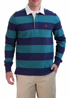 Brooks Brothers Men's Long Sleeve Stripe Rugby Shirt