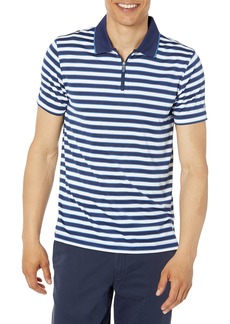 Brooks Brothers Men's Performance Stretch Short Sleeve Zip Polo Shirt