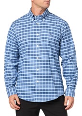 Brooks Brothers Men's Regular Fit Non-Iron Stretch Oxford Long Sleeve Check Sport Shirt