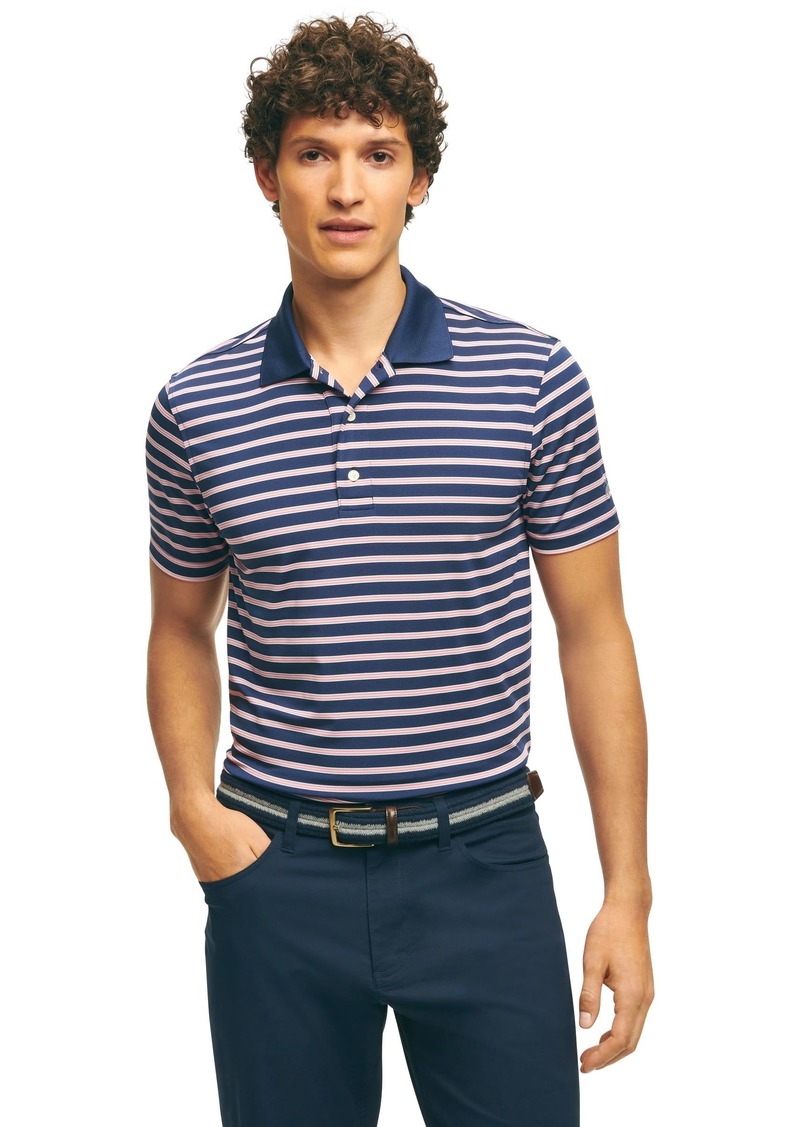 Brooks Brothers Men's Regular Fit Performance Stretch Short Sleeve Golf Polo Shirt