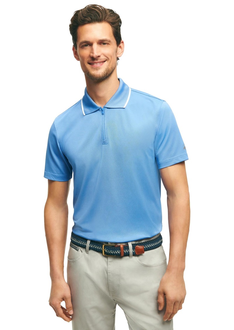 Brooks Brothers Men's Regular Fit Performance Stretch Short Sleeve Pique Golf Polo Shirt