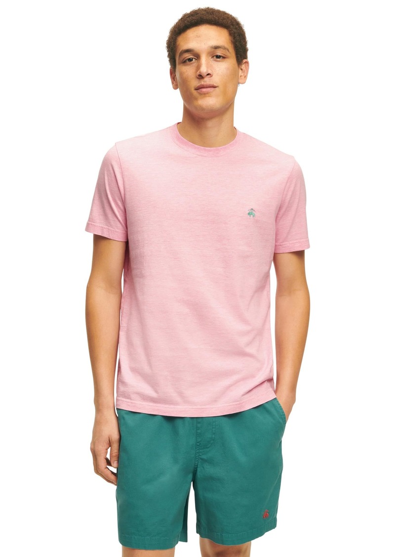 Brooks Brothers Men's Regular Fit Supima Cotton Crewneck Short Sleeve Logo T-Shirt