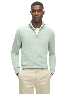 Brooks Brothers Men's Regular Fit Supima Cotton Long Sleeve Half-Zip Sweater