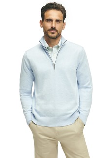 Brooks Brothers Men's Regular Fit Supima Cotton Long Sleeve Half-Zip Sweater