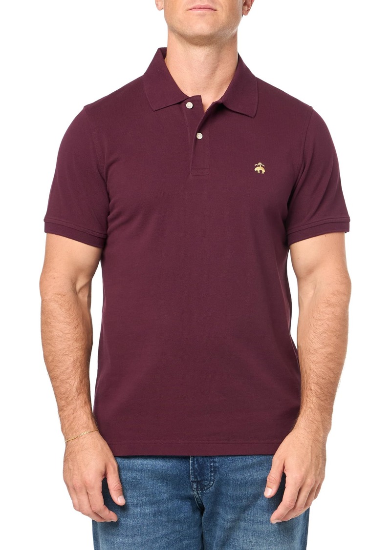 Brooks Brothers Men's Short Sleeve Cotton Pique Stretch Logo Polo Shirt