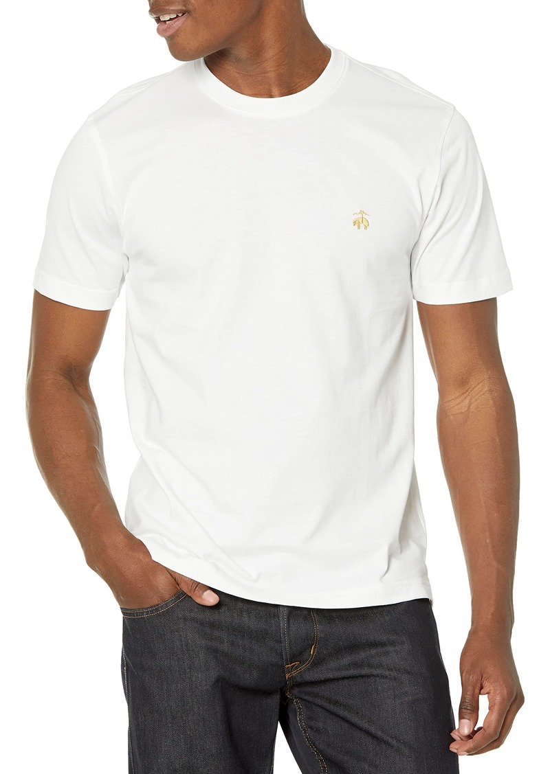Brooks Brothers Men's Short Sleeve Cotton Crewneck Logo T-Shirt
