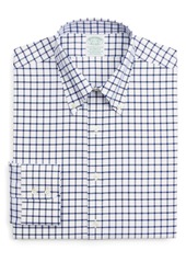Brooks Brothers Milano Fit Non-Iron Stretch Dress Shirt in Navy at Nordstrom Rack