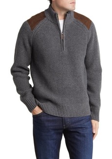 Brooks Brothers Military Wool Half Zip Sweater