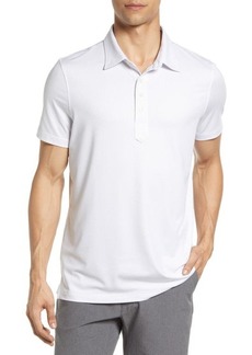 Brooks Brothers Moisture Wicking Jersey Polo in White/Gray at Nordstrom