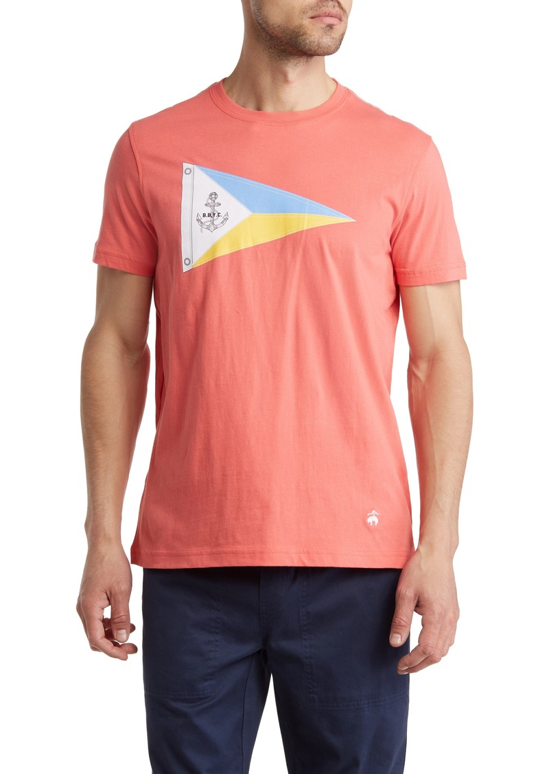 Brooks Brothers Nautical Flag Graphic T-Shirt in Open Red at Nordstrom Rack