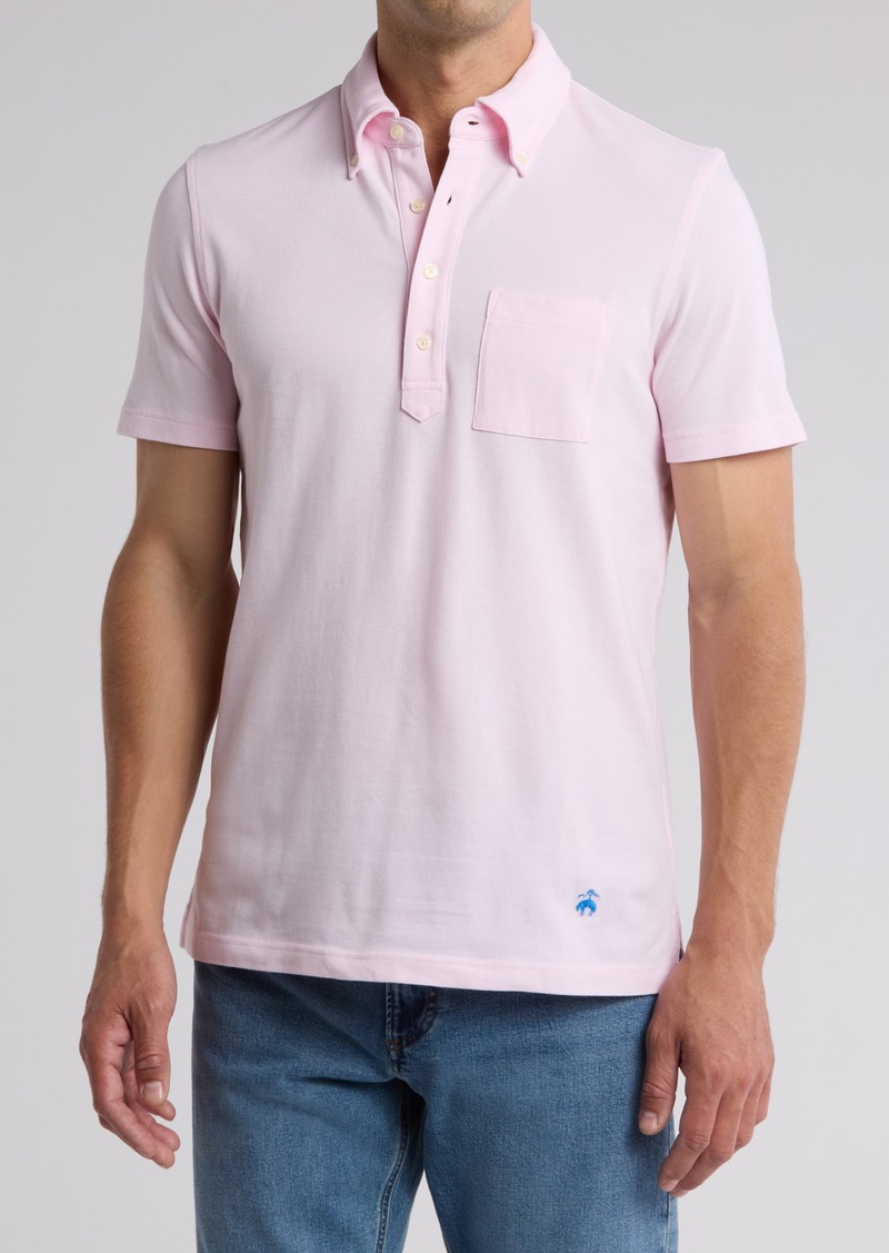 Brooks Brothers Oxford Stretch Cotton Piqué Polo in Pink at Nordstrom Rack