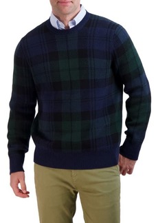 Brooks Brothers Plaid Cotton Crewneck Sweater