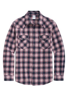 Brooks Brothers Plaid Flannel Button-Up Western Shirt