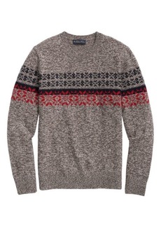 Brooks Brothers Ragg Snowflake Wool Crewneck Sweater