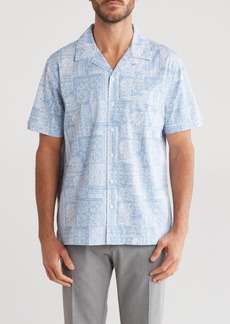 Brooks Brothers Regular Fit Camp Shirt in Blue Tropical at Nordstrom Rack