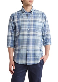 Brooks Brothers Regular Fit Madras Plaid Button-Down Shirt in Bluesmadras at Nordstrom Rack