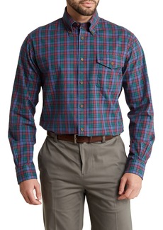 Brooks Brothers Regular Fit Plaid Twill Button-Down Shirt in Zinfandel Plaid at Nordstrom Rack