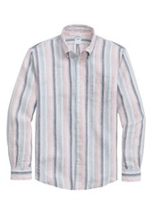 Brooks Brothers Regular Fit Stripe Linen Button-Down Shirt