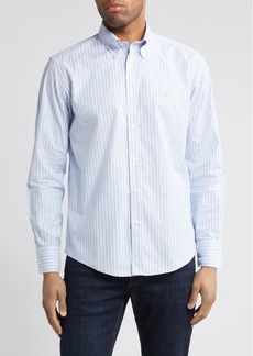 Brooks Brothers Regular Fit Stripe Stretch Cotton Button-Down Oxford Shirt