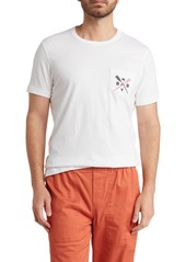 Brooks Brothers Rower Chest Pocket T-Shirt in White Multi at Nordstrom Rack