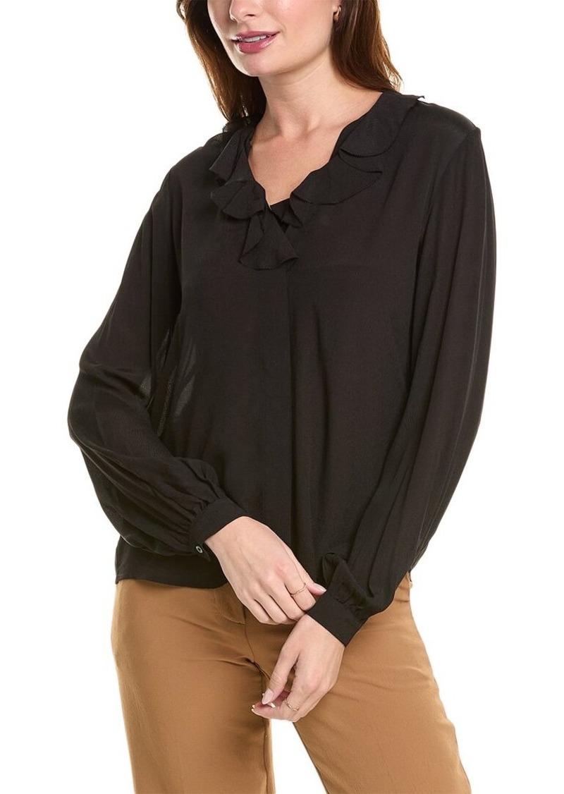 Brooks Brothers Ruffle Blouse