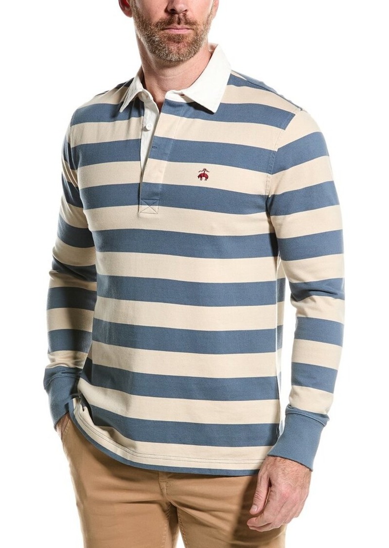 Brooks Brothers Rugby Stripe Heavyweight Polo Shirt