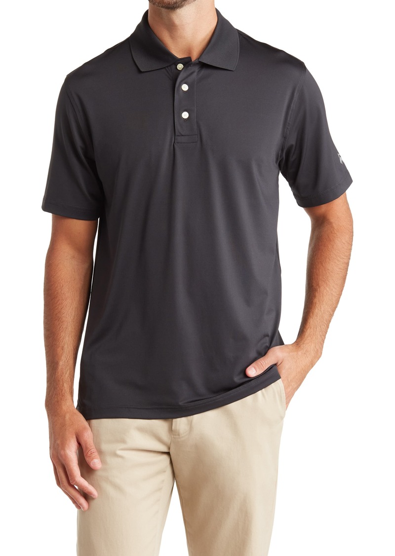 Brooks Brothers Short Sleeve Knit Polo in Black at Nordstrom Rack